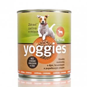 Yoggies zvěřinová konzerva s dýní a pupálkovým olejem 800g