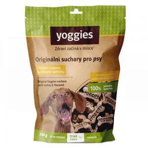 Yoggies suchary pro psy s krůtím masem a lněným semínkem 150g