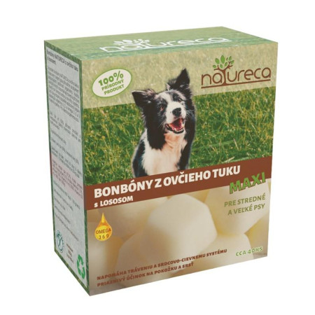 Natureca Bonbóny z ovčího tuku s lososem Maxi 250gr