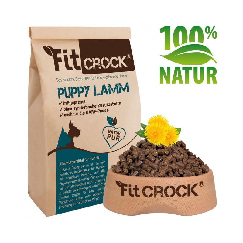 Lisované granule Fit-Crock Štěně Jehněčí 10 kg