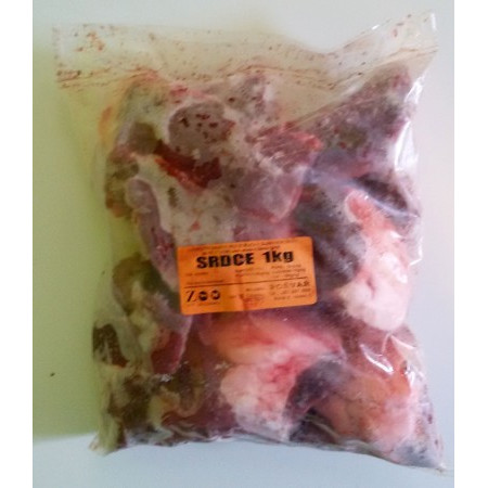 Hovězí srdce kousky 1kg POŠVÁŘ