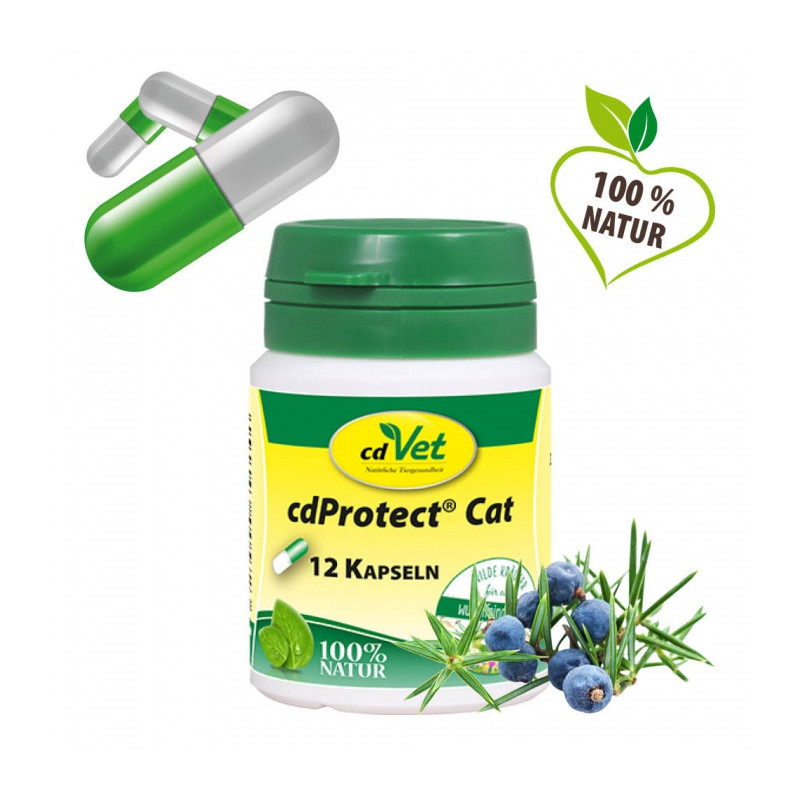 cdVet Odčervovací byliny pro kočky - 12 kapslí
