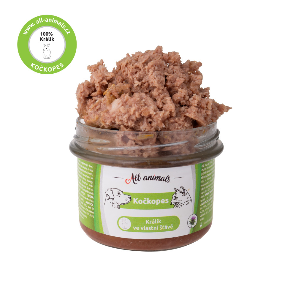AA - Monoprotein Králík ve vlastní šťávě 200g